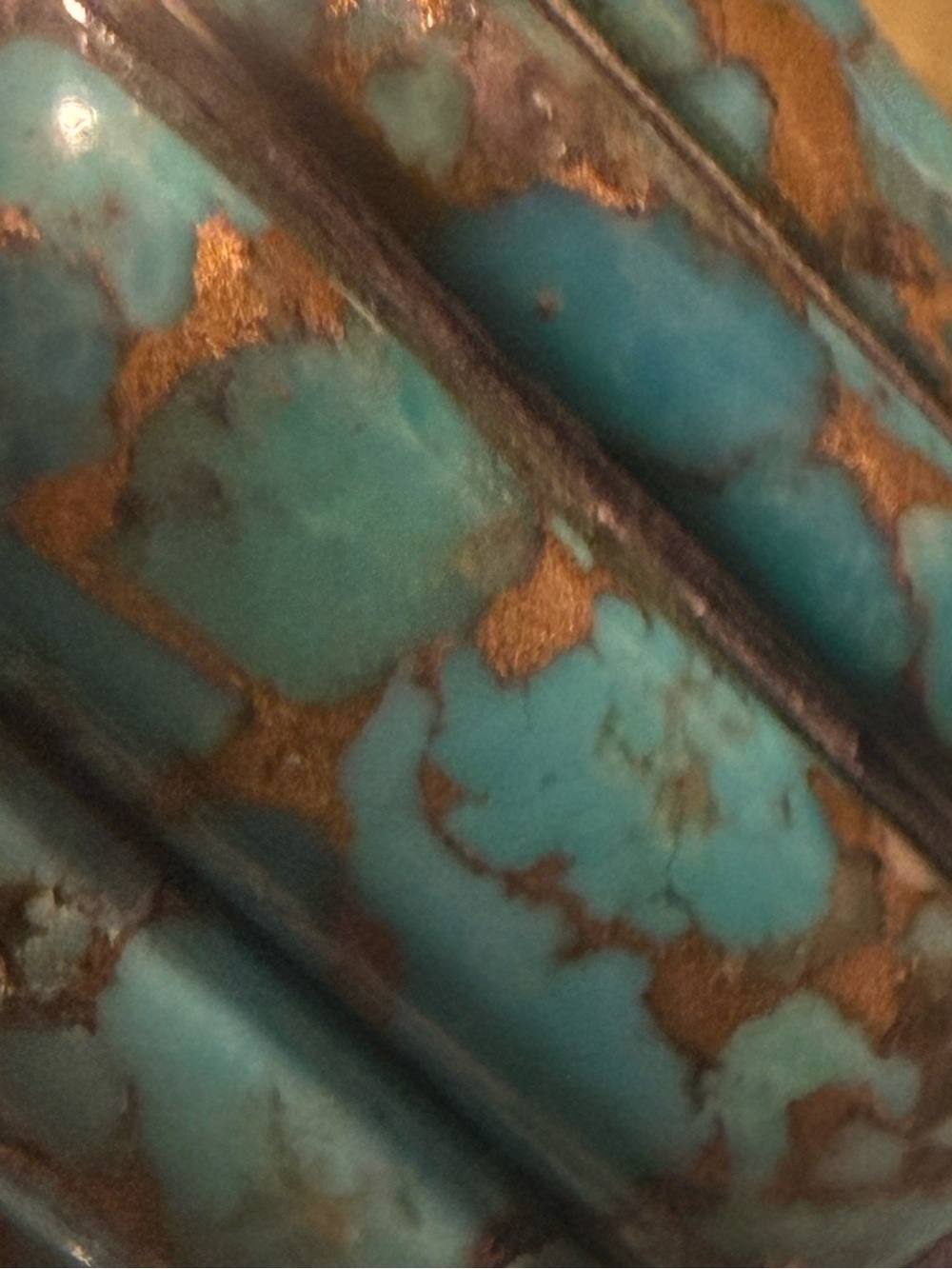 Sterling Silver Turquoise Inlay Ring - 925